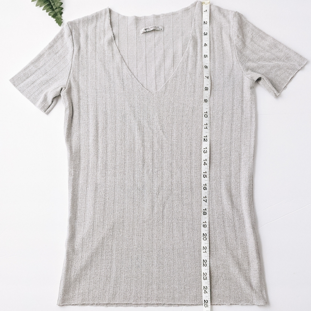 Zara trafaluc ribbed blouse
